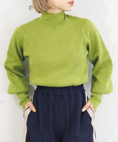 tiptop（ティップトップ）の「【5色展開】ロングリブハイネックプルオーバー（ニット/セーター・レディース・グレー系その他/ライム/オフホワイト/ブラック/ブラック系その他・FREE）」の5枚目の写真