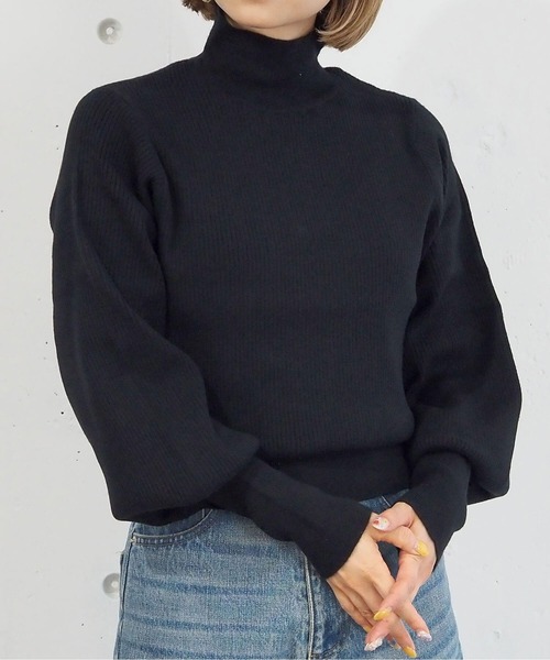 tiptop（ティップトップ）の「【5色展開】ロングリブハイネックプルオーバー（ニット/セーター・レディース・グレー系その他/ライム/オフホワイト/ブラック/ブラック系その他・FREE）」の3枚目の写真