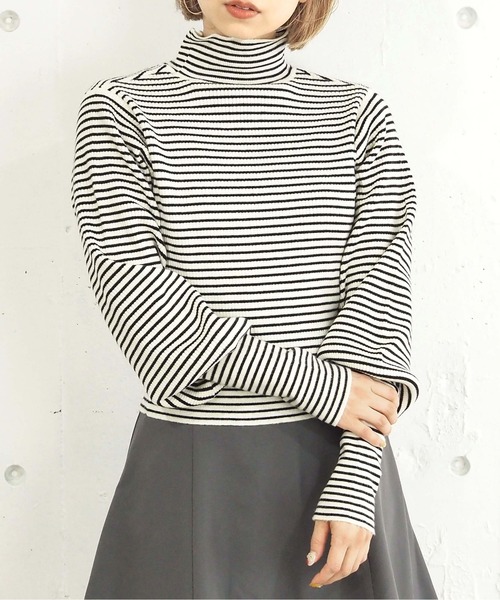 tiptop（ティップトップ）の「【5色展開】ロングリブハイネックプルオーバー（ニット/セーター・レディース・グレー系その他/ライム/オフホワイト/ブラック/ブラック系その他・FREE）」の17枚目の写真