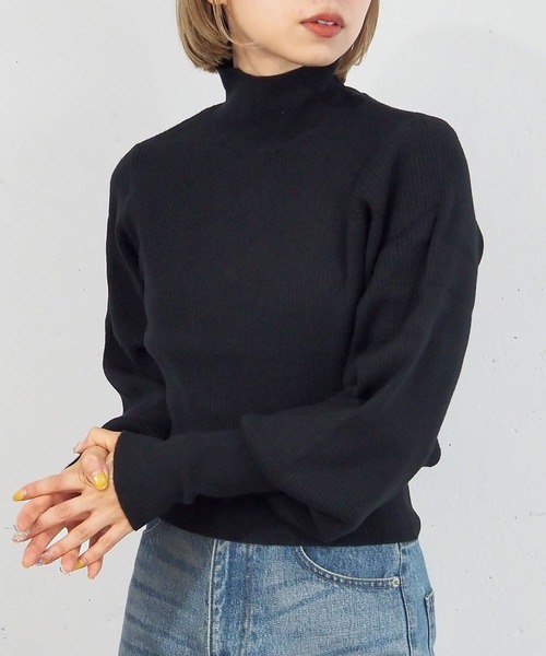 tiptop（ティップトップ）の「【5色展開】ロングリブハイネックプルオーバー（ニット/セーター・レディース・グレー系その他/ライム/オフホワイト/ブラック/ブラック系その他・FREE）」の11枚目の写真