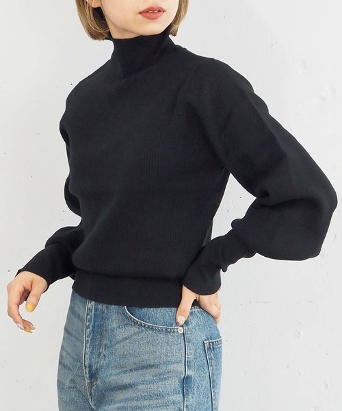 tiptop（ティップトップ）の「【5色展開】ロングリブハイネックプルオーバー（ニット/セーター・レディース・グレー系その他/ライム/オフホワイト/ブラック/ブラック系その他・FREE）」の12枚目の写真