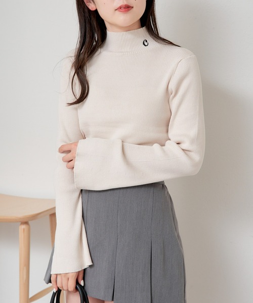 Chico（チコ）の「【WEB限定/REVIVAL】首刺繍ハイネックリブニット（ニット/セーター・レディース・ブラック/アイボリー/ブラック系その他2/グレー・FREE）」の13枚目の写真