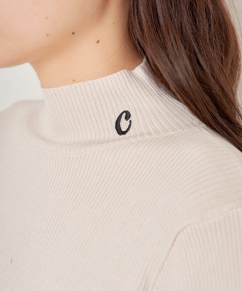 Chico（チコ）の「【WEB限定/REVIVAL】首刺繍ハイネックリブニット（ニット/セーター・レディース・ブラック/アイボリー/ブラック系その他2/グレー・FREE）」の7枚目の写真