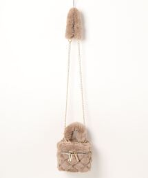 EDIT COLOGNE | フェイクファーキルティングミニバニティーバッグ(ショルダーバッグ)