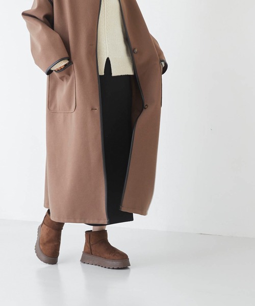 welleg（ウェレッグ）の「厚底ムートンブーツ（ブーツ・レディース・ダークブラウン/ベージュ系/ブラック・LL/L/M）」の12枚目の写真