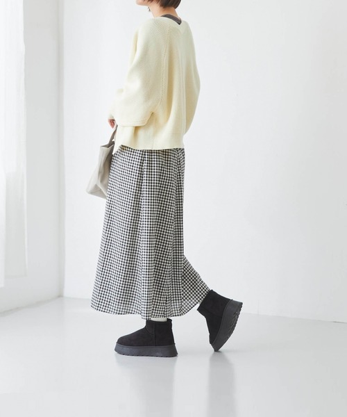 welleg（ウェレッグ）の「厚底ムートンブーツ（ブーツ・レディース・ダークブラウン/ベージュ系/ブラック・LL/L/M）」の8枚目の写真