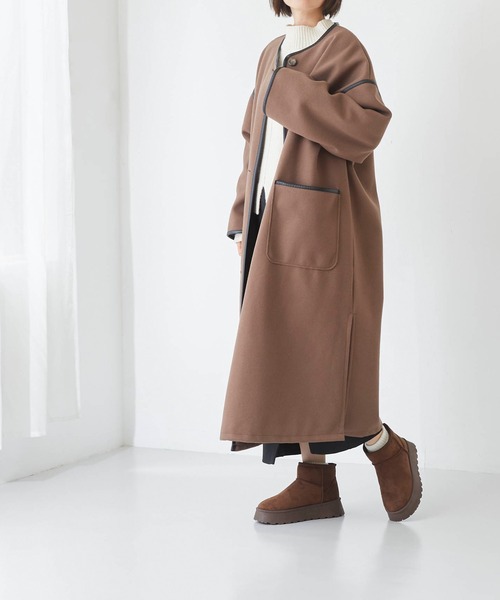 welleg（ウェレッグ）の「厚底ムートンブーツ（ブーツ・レディース・ダークブラウン/ベージュ系/ブラック・LL/L/M）」の19枚目の写真