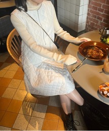 rectangle | キルティングペプラムワンピース(ジャンパースカート)