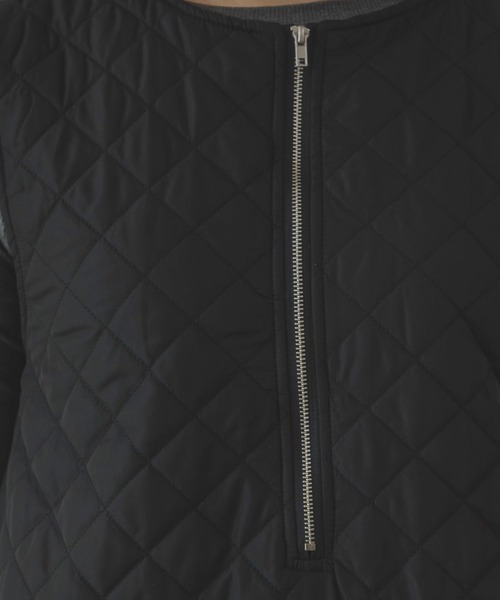 rectangle（レクタングル）の「キルティングペプラムワンピース（ジャンパースカート・レディース・ブラック/アイボリー・FREE）」の8枚目の写真