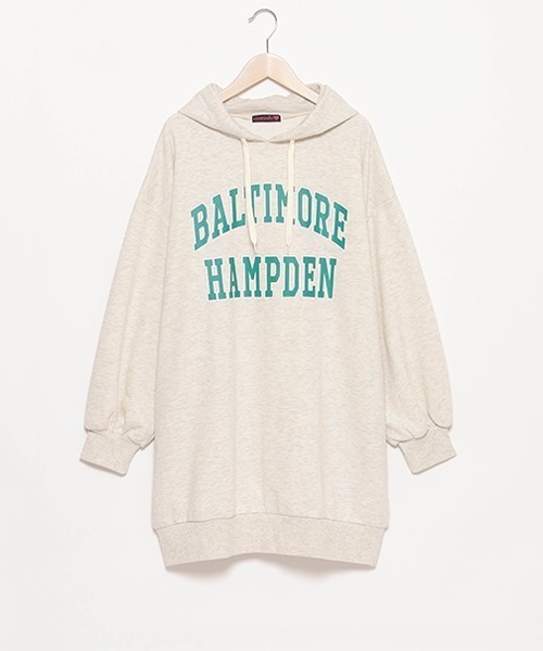 LOVETOXIC（ラブトキシック）の「カレッジＢＩＧパーカワンピース（ワンピース・キッズ・ブラック/サックスブルー/グリーン/ホワイト系その他・L/SS/S/M）」の10枚目の写真