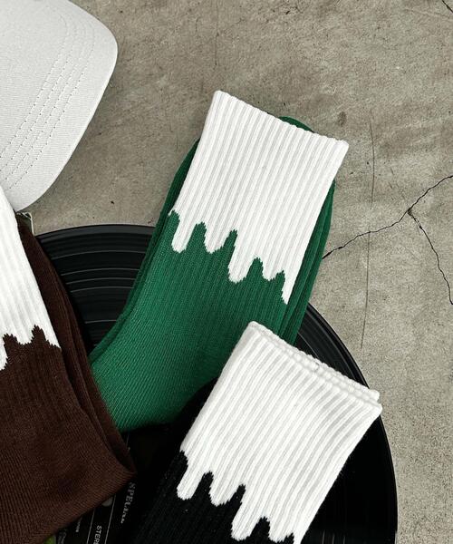 WEGO（ウィゴー）の「WEGO/ハイアンクルデザインソックス（ソックス/靴下・メンズ・その他4/その他3/その他2/その他5/その他1/その他6/その他7・25-27CM）」の2枚目の写真