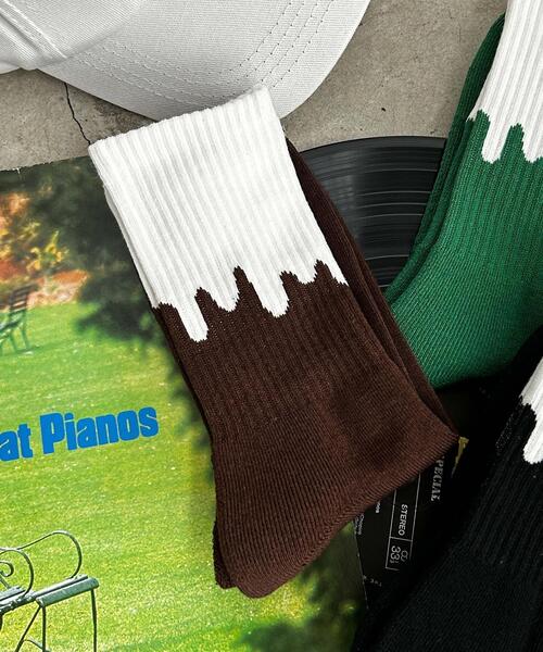 WEGO（ウィゴー）の「WEGO/ハイアンクルデザインソックス（ソックス/靴下・メンズ・その他4/その他3/その他2/その他5/その他1/その他6/その他7・25-27CM）」の3枚目の写真