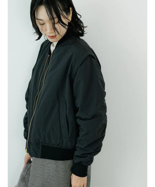 オールモストブラック 2way カーキ ブルゾン アウター サイズ2 オールモストブラック 2way カーキ ブルゾン アウター サイズ2