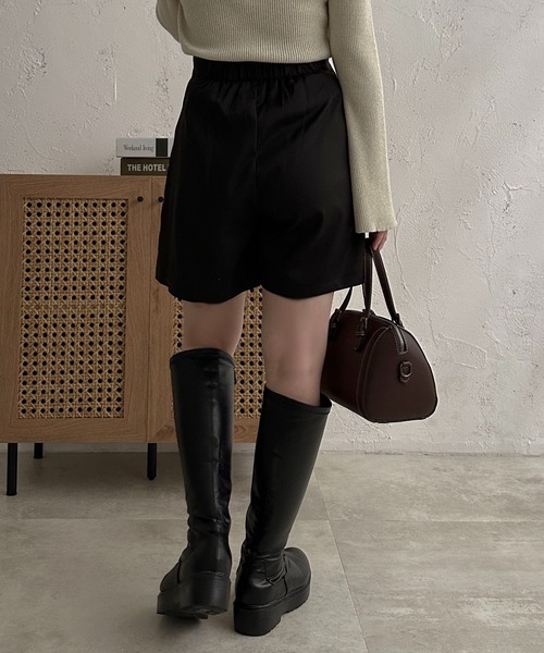 apres jour clair（アプレジュールクレア）の「【apres jour clair】アシメショートパンツ【ZOZOTOWN限定アイテム】（その他パンツ・レディース・ブラック/ブラウン系その他・フリー/X-LARGE）」の6枚目の写真