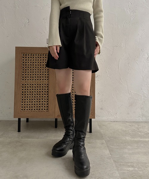apres jour clair（アプレジュールクレア）の「【apres jour clair】アシメショートパンツ【ZOZOTOWN限定アイテム】（その他パンツ・レディース・ブラック/ブラウン系その他・フリー/X-LARGE）」の5枚目の写真