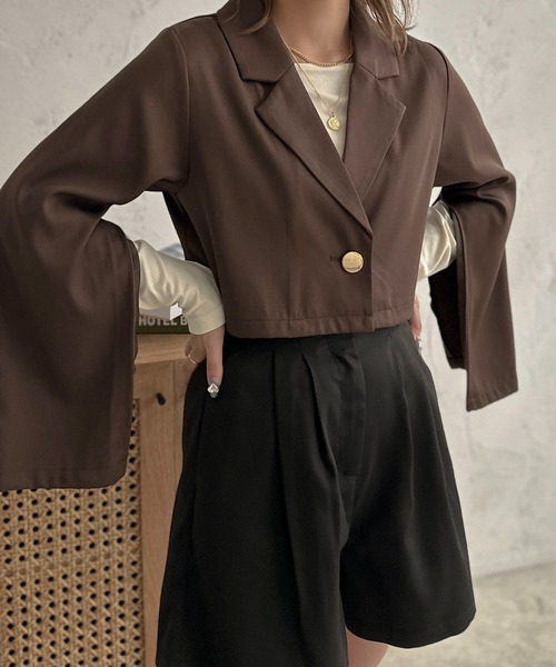 apres jour clair（アプレジュールクレア）の「【apres jour clair】アシメショートパンツ【ZOZOTOWN限定アイテム】（その他パンツ・レディース・ブラック/ブラウン系その他・フリー/X-LARGE）」の11枚目の写真