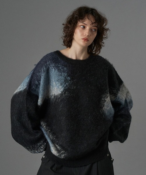 ASSORT VOLUME MIX SHAGGY KNIT / アソートボリュームミックスシャギー