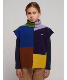 Multicolor intarsia cotton vest