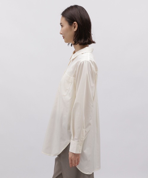 LAKOLE（ラコレ）の「ラウンドヘムシャツ / 982193（シャツ/ブラウス・レディース・ライトベージュ/サックスブルー/オフホワイト・MEDIUM/SMALL）」の13枚目の写真