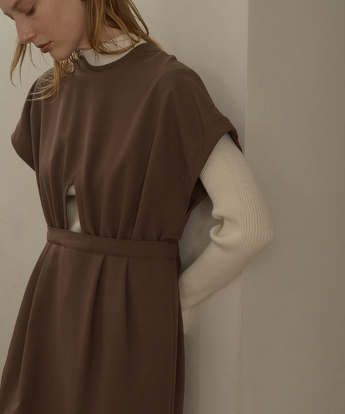 ワンピース digne cut out onepiece ワンピース digne cut off one-piece cut out one-piece - black