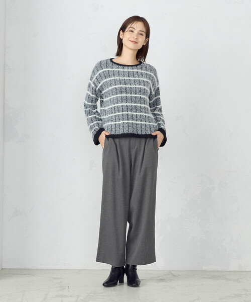 COMME CA MODELS(コムサモデルズ)の「【美しい ベーシックパンツ】TRツイル ワイドパンツ(その他パンツ・レディース・ベージュ系その他/グレー系その他/チャコール/ブラック・MEDIUM/LARGE/SMALL/X-SMALL/X-LARGE)」の8枚目の写真