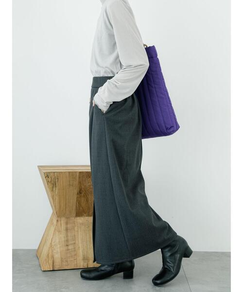 Samansa Mos2 blue（サマンサモスモスブルー）の「ウールライクチェックナロースカート（スカート・レディース・ネイビー/チャコールグレー/グレー/ブラック・F）」の10枚目の写真