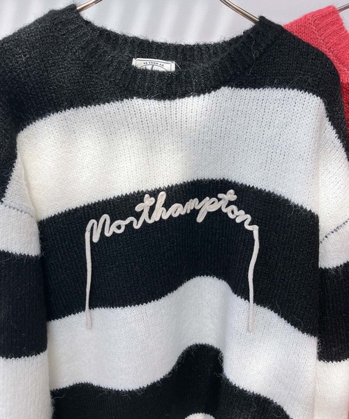 セール】☆モヘアタッチボーダーニットプルオーバー（ニット/セーター