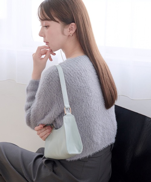 ECRIRE（エクリール）の「ラメ入りショートニット（ニット/セーター・レディース・ベージュ/グレー/オフホワイト/ピンク/ブラウン/ブラック・M）」の21枚目の写真