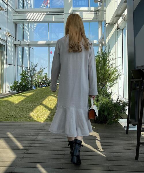 新品タグ付き！ANAYI 裾ぺプラムニットワンピース couture brooch（クチュールブローチ）の「◇【オフィス・通勤もOK】裾