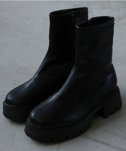 archives(アルシーヴ)の「厚底ストレッチブーツ(ブーツ・レディース・ブラック/アイボリー・MEDIUM/LARGE)」の20枚目の写真