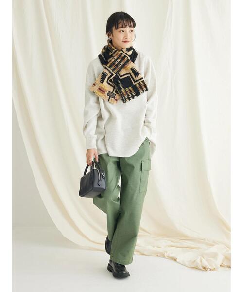 CRAFT STANDARD BOUTIQUE（クラフトスタンダードブティック）の「PENDLETON ボアマフラー（ストール/ショール・レディース・ブラック/オフホワイト・FREE）」の9枚目の写真