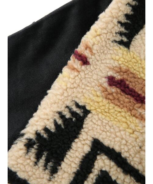 CRAFT STANDARD BOUTIQUE（クラフトスタンダードブティック）の「PENDLETON ボアマフラー（ストール/ショール・レディース・ブラック/オフホワイト・FREE）」の16枚目の写真