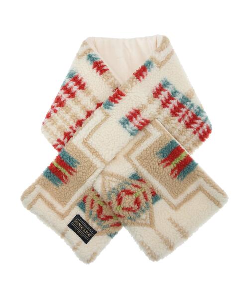 CRAFT STANDARD BOUTIQUE（クラフトスタンダードブティック）の「PENDLETON ボアマフラー（ストール/ショール・レディース・ブラック/オフホワイト・FREE）」の15枚目の写真