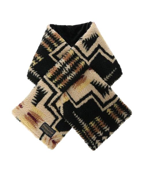 CRAFT STANDARD BOUTIQUE（クラフトスタンダードブティック）の「PENDLETON ボアマフラー（ストール/ショール・レディース・ブラック/オフホワイト・FREE）」の14枚目の写真