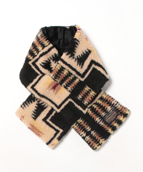 CRAFT STANDARD BOUTIQUE（クラフトスタンダードブティック）の「PENDLETON ボアマフラー（ストール/ショール・レディース・ブラック/オフホワイト・FREE）」の3枚目の写真