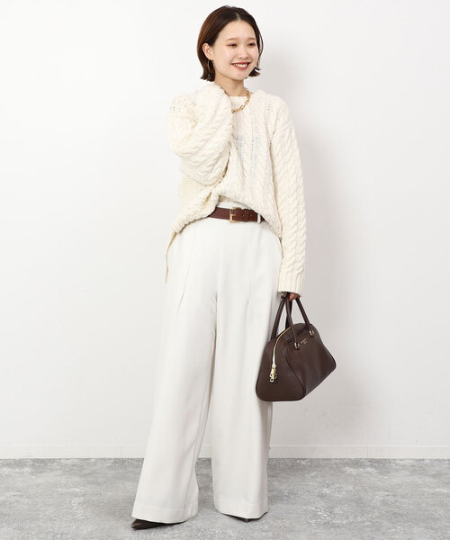 SLOBE IENA(スローブイエナ)の「フランキークロスイージーワイドパンツ(その他パンツ・レディース・ホワイト・38/36)」の3枚目の写真