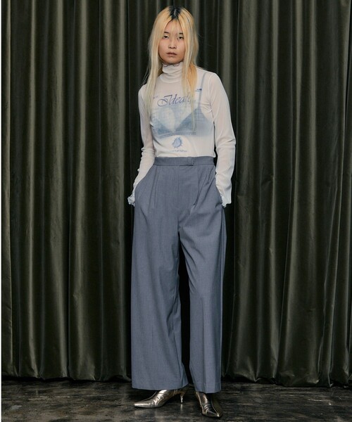 THINGS THAT MATTER(シングス ザット マター)の「【THINGS THAT MATTER/(シングス ザット マター)】VENUS TULLE HIGH NECK TOPS/ヴィーナスハイネックトップス(Tシャツ/カットソー・レディース・ベージュ/アイボリー・FREE)」の7枚目の写真