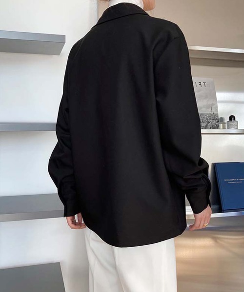 Miniministore(ミニミニストア)の「シャツブラウス 長袖 レディース 韓国(シャツ/ブラウス・レディース・ブラック/ホワイト・S/M/L)」の11枚目の写真