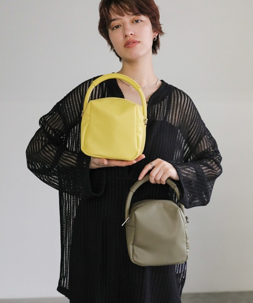 select MOCA(セレクトモカ)の「【ZOZO限定】キューブ2WAYバッグ(ハンドバッグ・レディース・ブラック/ライトオリーブ/イエロー・FREE)」の7枚目の写真