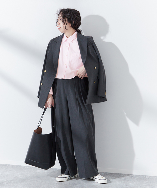 journal standard L'essage（ジャーナルスタンダードレサージュ）の「オックスフォードワイドシャツ（シャツ/ブラウス・レディース・ホワイト/ピンク/ブルー系その他・FREE）」の20枚目の写真