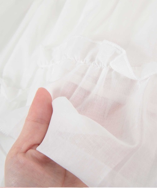 titivate(ティティベイト)の「コットンボイルティアードブラウス(シャツ/ブラウス・レディース・ピンク/オフホワイト/ブラック・FREE)」の17枚目の写真