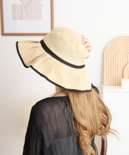 最終値下げ Bibiy × AtelierNotify フェアリーハット セール】PAGE ONE ポリジュートフリルHAT（ハット