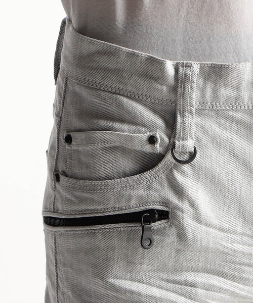 HIDEAWAYS NICOLE（ハイダウェイニコル）の「黒顔料ビットデニムパンツ（デニムパンツ・メンズ・ブラック/オフホワイト・LARGE/MEDIUM/X-LARGE/SMALL）」の9枚目の写真