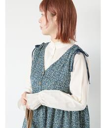 柄アソートスタンドフリルブラウス