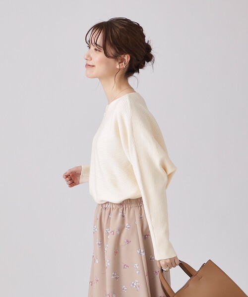 DRESKIP（ドレスキップ）の「◆【洗える】上品で華やかに アンジェリーナドルマンニット（ニット/セーター・レディース・ブラック/ベビーピンク/グレー/オフホワイト/ブルー・00）」の16枚目の写真