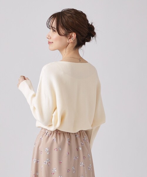 DRESKIP（ドレスキップ）の「◆【洗える】上品で華やかに アンジェリーナドルマンニット（ニット/セーター・レディース・ブラック/ベビーピンク/グレー/オフホワイト/ブルー・00）」の17枚目の写真