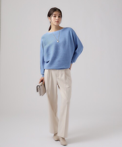 DRESKIP（ドレスキップ）の「◆【洗える】上品で華やかに アンジェリーナドルマンニット（ニット/セーター・レディース・ブラック/ベビーピンク/グレー/オフホワイト/ブルー・00）」の21枚目の写真