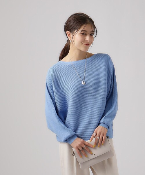 DRESKIP（ドレスキップ）の「◆【洗える】上品で華やかに アンジェリーナドルマンニット（ニット/セーター・レディース・ブラック/ベビーピンク/グレー/オフホワイト/ブルー・00）」の18枚目の写真