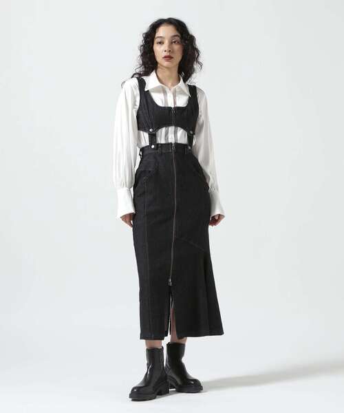 AULA AILA/アウラアイラ/2WAY DENIM JUMPER SKIRT/1241-03004 AULA AILA/アウラアイラ/2WAY DENIM JUMPER SKIRT/1241-03004