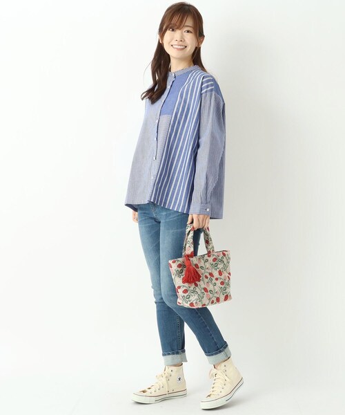one'sterrace（ワンズテラス）の「【ワンズテラスオリジナル】イチゴマルシェ ミニトート（トートバッグ・レディース・ピンク系9/ベージュ系8・99）」の14枚目の写真